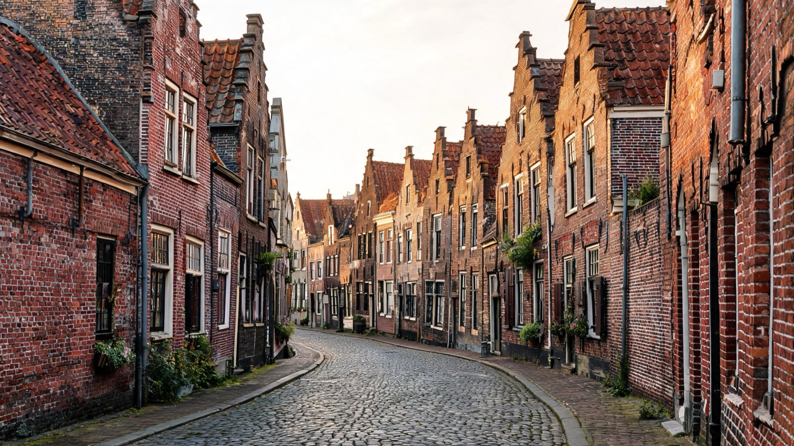 Historische woningen bij de Koppelpoort in Amersfoort