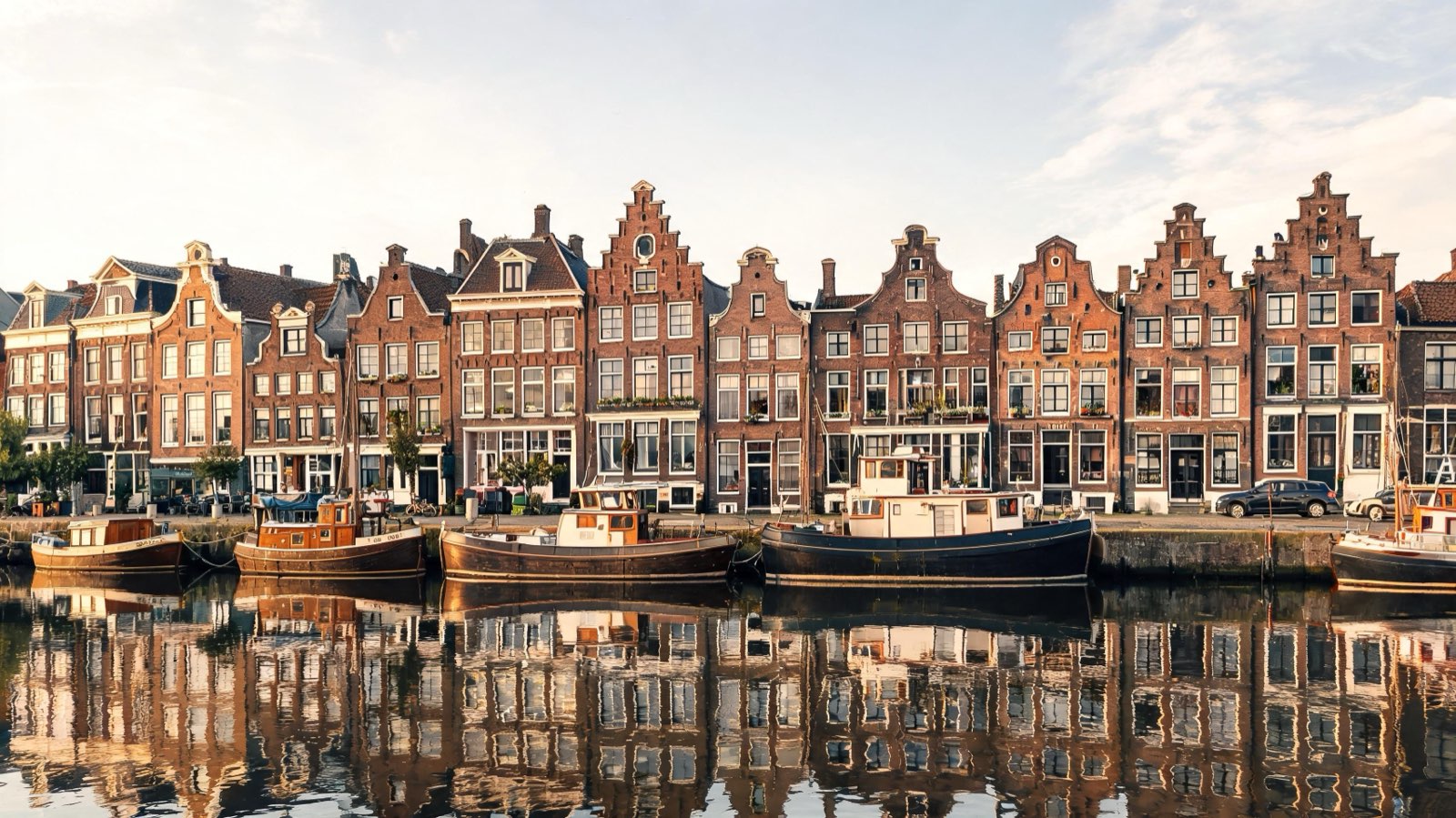 Historische pakhuizen aan de haven van Dordrecht
